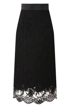 Женская кружевная юбка DOLCE & GABBANA черного цвета по цене 83150 руб., арт. F4AY6T/HLMQJ | Фото 1 Женская кружевная юбка DOLCE & GABBANA черного цвета, арт. F4AY6T/HLMQJ | Фото 1