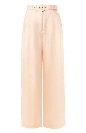 Женские льняные брюки ZIMMERMANN розового цвета по цене 46400 руб., арт. 7525PSUP | Фото 1 Женские льняные брюки ZIMMERMANN розового цвета, арт. 7525PSUP | Фото 1
