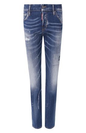 Женские джинсы DSQUARED2 синего цвета по цене 41750 руб., арт. S75LB0281/S30342 | Фото 1 Женские джинсы DSQUARED2 синего цвета, арт. S75LB0281/S30342 | Фото 1