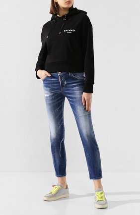 Женские джинсы DSQUARED2 синего цвета по цене 41750 руб., арт. S75LB0281/S30342 | Фото 2 Женские джинсы DSQUARED2 синего цвета, арт. S75LB0281/S30342 | Фото 2
