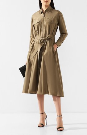 Женское шелковое платье RALPH LAUREN хаки цвета по цене 290500 руб., арт. 290790418 | Фото 2 Женское шелковое платье RALPH LAUREN хаки цвета, арт. 290790418 | Фото 2