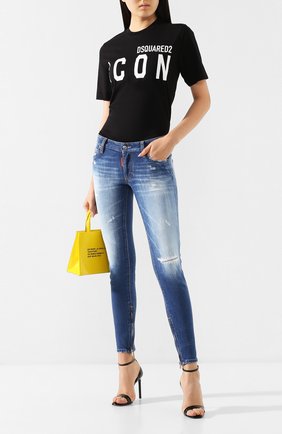 Женские джинсы DSQUARED2 синего цвета по цене 41750 руб., арт. S75LB0280/S30663 | Фото 2 Женские джинсы DSQUARED2 синего цвета, арт. S75LB0280/S30663 | Фото 2