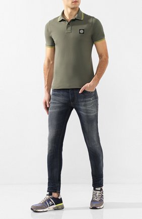 Мужское хлопковое поло STONE ISLAND хаки цвета по цене 10950 руб., арт. 101522S18 | Фото 2 Мужское хлопковое поло STONE ISLAND хаки цвета, арт. 101522S18 | Фото 2