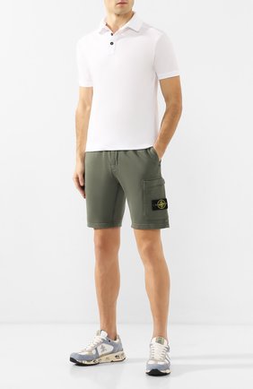 Мужское хлопковое поло STONE ISLAND белого цвета по цене 13550 руб., арт. 721524212 | Фото 2 Мужское хлопковое поло STONE ISLAND белого цвета, арт. 721524212 | Фото 2