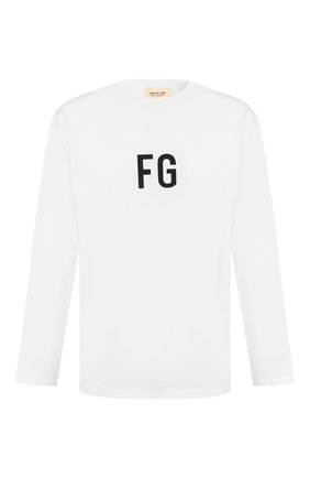 Мужская хлопковый лонгслив FEAR OF GOD белого цвета по цене 18950 руб., арт. C000-1006/CTJ | Фото 1 Мужская хлопковый лонгслив FEAR OF GOD белого цвета, арт. C000-1006/CTJ | Фото 1