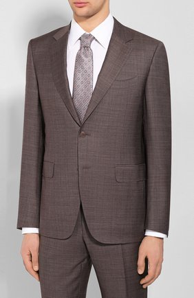 Мужской шерстяной костюм CANALI коричневого цвета по цене 121500 руб., арт. 21280/19/AA02524 | Фото 2 Мужской шерстяной костюм CANALI коричневого цвета, арт. 21280/19/AA02524 | Фото 2