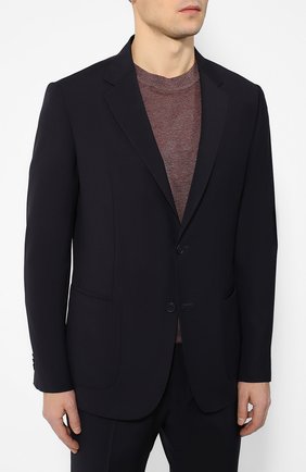 Мужской шерстяной костюм Z ZEGNA темно-синего цвета по цене 147000 руб., арт. 722880/2XPYGW | Фото 2 Мужской шерстяной костюм Z ZEGNA темно-синего цвета, арт. 722880/2XPYGW | Фото 2
