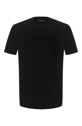 Мужская хлопковая футболка ZEGNA COUTURE черного цвета по цене 41450 руб., арт. CUCJ04/7UJ02 | Фото 1 Мужская хлопковая футболка ZEGNA COUTURE черного цвета, арт. CUCJ04/7UJ02 | Фото 1