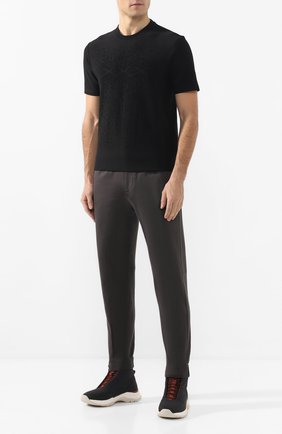 Мужская хлопковая футболка ZEGNA COUTURE черного цвета по цене 41450 руб., арт. CUCJ04/7UJ02 | Фото 2 Мужская хлопковая футболка ZEGNA COUTURE черного цвета, арт. CUCJ04/7UJ02 | Фото 2