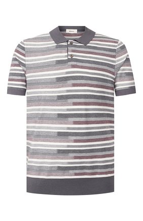 Мужское поло из смеси шелка и хлопка Z ZEGNA серого цвета по цене 29950 руб., арт. VUD10/ZZ135 | Фото 1 Мужское поло из смеси шелка и хлопка Z ZEGNA серого цвета, арт. VUD10/ZZ135 | Фото 1