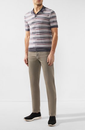 Мужское поло из смеси шелка и хлопка Z ZEGNA серого цвета по цене 29950 руб., арт. VUD10/ZZ135 | Фото 2 Мужское поло из смеси шелка и хлопка Z ZEGNA серого цвета, арт. VUD10/ZZ135 | Фото 2