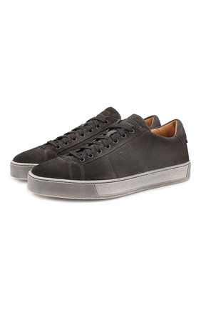 Мужские замшевые кеды SANTONI темно-серого цвета по цене 33200 руб., арт. MBGL20850SP0MPSHG60 | Фото 1 Мужские замшевые кеды SANTONI темно-серого цвета, арт. MBGL20850SP0MPSHG60 | Фото 1