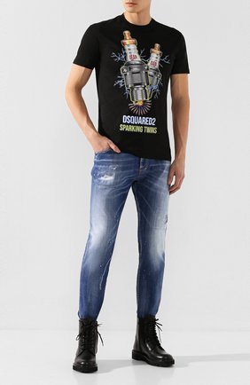 Мужские джинсы DSQUARED2 синего цвета по цене 44150 руб., арт. S74LB0671/S30342 | Фото 2 Мужские джинсы DSQUARED2 синего цвета, арт. S74LB0671/S30342 | Фото 2