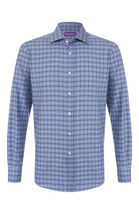 Мужская хлопковая рубашка RALPH LAUREN синего цвета по цене 39050 руб., арт. 790780995 | Фото 1 Мужская хлопковая рубашка RALPH LAUREN синего цвета, арт. 790780995 | Фото 1 (Рукава: Длинные; Длина (для топов): Стандартные; Материал внешний: Хлопок; Мужское Кросс-КТ: Рубашка-одежда; Принт: Клетка; Случай: Повседневный; Манжеты: На пуговицах; Воротник: Акула)