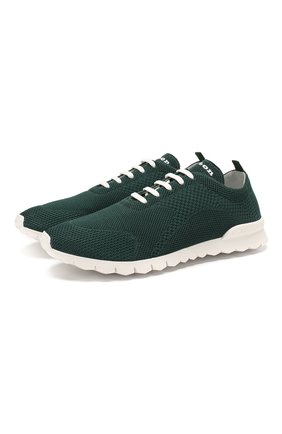 Мужские текстильные кроссовки KITON зеленого цвета по цене 45200 руб., арт. USSFITSN00609 | Фото 1 Мужские текстильные кроссовки KITON зеленого цвета, арт. USSFITSN00609 | Фото 1