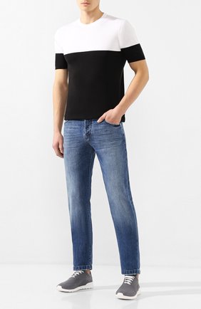 Мужские текстильные кроссовки KITON серого цвета по цене 45200 руб., арт. USSFITSN00609 | Фото 2 Мужские текстильные кроссовки KITON серого цвета, арт. USSFITSN00609 | Фото 2