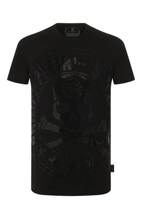 Мужская хлопковая футболка PHILIPP PLEIN черного цвета по цене 63400 руб., арт. S20C MTK4335 PJY002N | Фото 1 Мужская хлопковая футболка PHILIPP PLEIN черного цвета, арт. S20C MTK4335 PJY002N | Фото 1