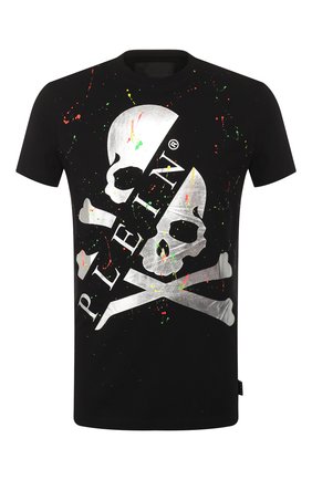 Мужская хлопковая футболка PHILIPP PLEIN черного цвета по цене 27200 руб., арт. S20C MTK4271 PJY002N | Фото 1 Мужская хлопковая футболка PHILIPP PLEIN черного цвета, арт. S20C MTK4271 PJY002N | Фото 1