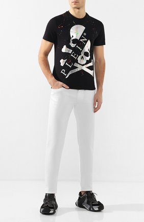 Мужская хлопковая футболка PHILIPP PLEIN черного цвета по цене 27200 руб., арт. S20C MTK4271 PJY002N | Фото 2 Мужская хлопковая футболка PHILIPP PLEIN черного цвета, арт. S20C MTK4271 PJY002N | Фото 2