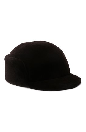 Мужская норковая кепка KUSSENKOVV темно-коричневого цвета, арт. 410210004120 | Фото 1 (Материал: Натуральный мех)