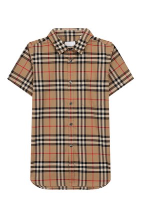 Детская хлопковая рубашка BURBERRY разноцветного цвета по цене 12100 руб., арт. 8014133 | Фото 1 Детская хлопковая рубашка BURBERRY разноцветного цвета, арт. 8014133 | Фото 1