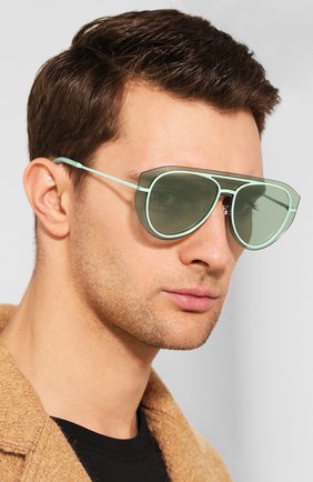 Женские солнцезащитные очки KENZO бирюзового цвета по цене 15400 руб., арт. KZ40032U 94N | Фото 3 Женские солнцезащитные очки KENZO бирюзового цвета, арт. KZ40032U 94N | Фото 3