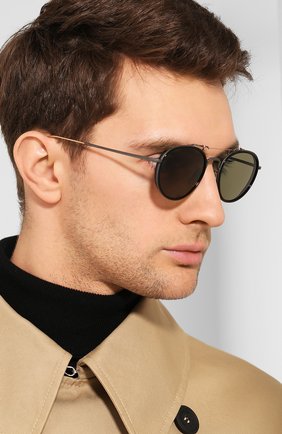 Женские солнцезащитные очки THOM BROWNE черного цвета по цене 59250 руб., арт. TB-815-01 | Фото 3 Женские солнцезащитные очки THOM BROWNE черного цвета, арт. TB-815-01 | Фото 3