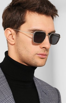 Женские солнцезащитные очки THOM BROWNE серебряного цвета по цене 61950 руб., арт. TB-816-03 | Фото 3 Женские солнцезащитные очки THOM BROWNE серебряного цвета, арт. TB-816-03 | Фото 3
