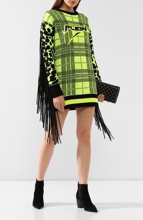 Женское платье PHILIPP PLEIN черного цвета по цене 134820 руб., арт. WKG0252 | Фото 2 Женское платье PHILIPP PLEIN черного цвета, арт. WKG0252 | Фото 2