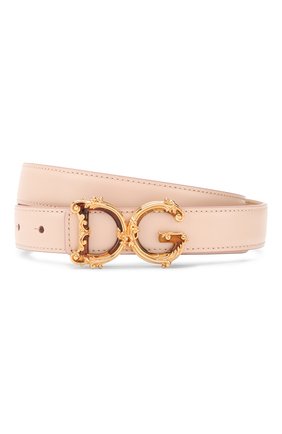 Женский кожаный ремень DOLCE & GABBANA светло-розового цвета по цене 35550 руб., арт. BE1348/AX095 | Фото 1 Женский кожаный ремень DOLCE & GABBANA светло-розового цвета, арт. BE1348/AX095 | Фото 1