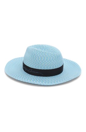 Женская шляпа GIORGIO ARMANI голубого цвета, арт. 797303/0P503 | Фото 2 (Материал: Текстиль, Синтетический материал, Пластик)