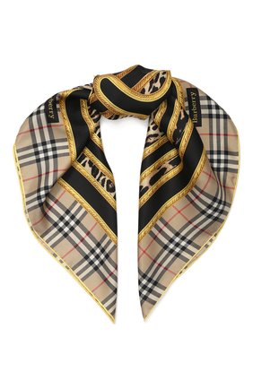 Женский шелковый платок BURBERRY бежевого цвета по цене 27700 руб., арт. 8025568 | Фото 1 Женский шелковый платок BURBERRY бежевого цвета, арт. 8025568 | Фото 1