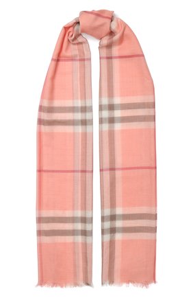 Мужские шарф из смеси шерсти и шелка BURBERRY розового цвета по цене 26700 руб., арт. 8024521 | Фото 1 Мужские шарф из смеси шерсти и шелка BURBERRY розового цвета, арт. 8024521 | Фото 1