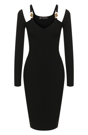 Женское платье из вискозы VERSACE черного цвета по цене 64150 руб., арт. A85521/A233112 | Фото 1 Женское платье из вискозы VERSACE черного цвета, арт. A85521/A233112 | Фото 1