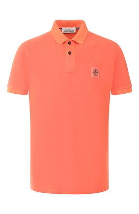 Мужское хлопковое поло STONE ISLAND оранжевого цвета по цене 12600 руб., арт. 721522S67 | Фото 1 Мужское хлопковое поло STONE ISLAND оранжевого цвета, арт. 721522S67 | Фото 1