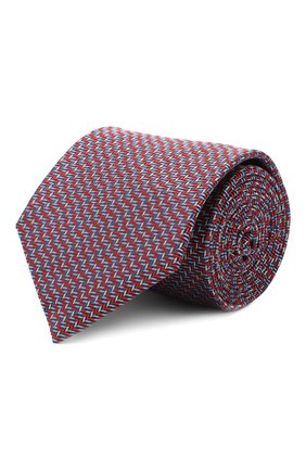 Мужской шелковый галстук BRIONI красного цвета, арт. 062I00/P9435 | Фото 1 (Материал: Шелк, Текстиль; Принт: С принтом; Региональные ограничения белый список (Axapta Mercury): RU)