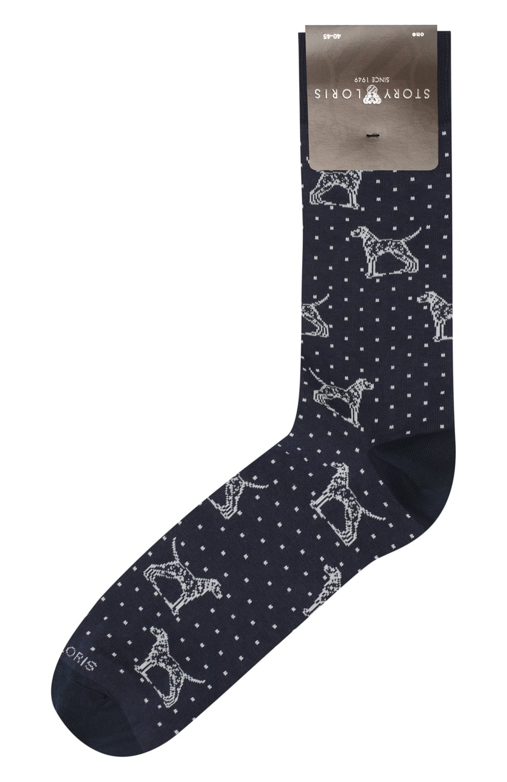 Мужские хлопковые носки STORY LORIS темно-синего цвета, арт. 163 | �Фото 1 (Кросс-КТ: бельё; Материал внешний: Хлопок)