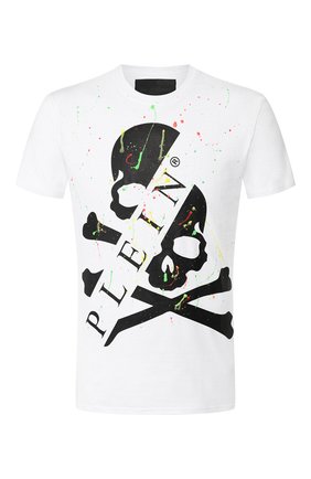 Мужская хлопковая футболка PHILIPP PLEIN белого цвета по цене 27200 руб., арт. S20C MTK4271 PJY002N | Фото 1 Мужская хлопковая футболка PHILIPP PLEIN белого цвета, арт. S20C MTK4271 PJY002N | Фото 1