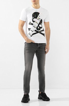 Мужская хлопковая футболка PHILIPP PLEIN белого цвета по цене 27200 руб., арт. S20C MTK4271 PJY002N | Фото 2 Мужская хлопковая футболка PHILIPP PLEIN белого цвета, арт. S20C MTK4271 PJY002N | Фото 2