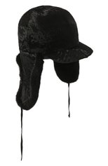 Мужская шапка-ушанка из меха каракульчи и норки FURLAND черного цвета, арт. 0169720010005600005 | Фото 1 (Материал: Натуральный мех)
