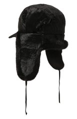 Мужская шапка-ушанка из меха каракульчи и норки FURLAND черного цвета, арт. 0169720010005600005 | Фото 3 (Материал: Натуральный мех)