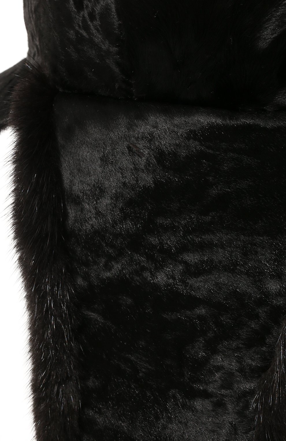 Мужская шапка-ушанка из меха каракульчи и норки FURLAND черного цвета, арт. 0169720010005600005 | Фото 4 (Материал: Натуральный мех)