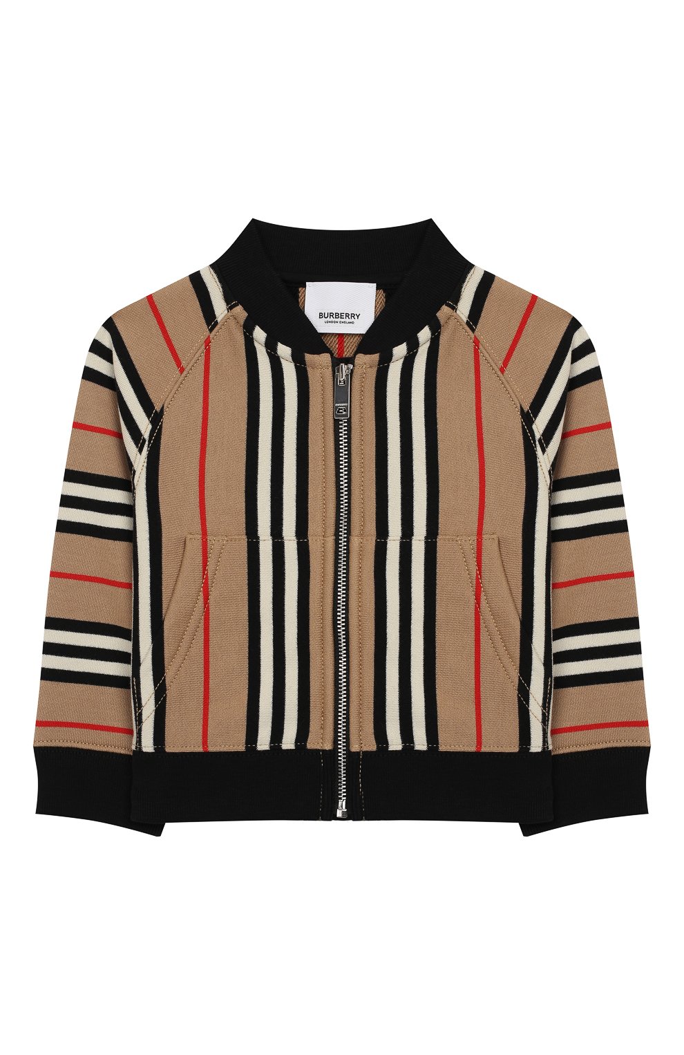 Детский хлопковый кардиган BURBERRY разноцветного цвета, арт. 8022710 | Фото 1