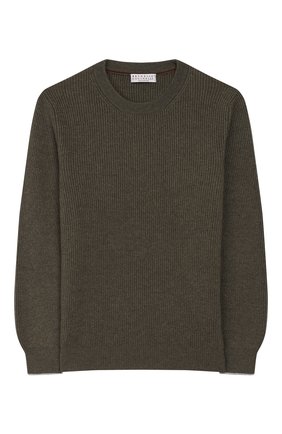 Детский кашемировый пуловер BRUNELLO CUCINELLI хаки цвета по цене 45350 руб., арт. B2229510B | Фото 1 Детский кашемировый пуловер BRUNELLO CUCINELLI хаки цвета, арт. B2229510B | Фото 1