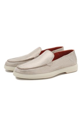 Женские кожаные лоферы SANTONI бежевого цвета по цене 31850 руб., арт. WUYA58673TISCBPHI50 | Фото 1 Женские кожаные лоферы SANTONI бежевого цвета, арт. WUYA58673TISCBPHI50 | Фото 1