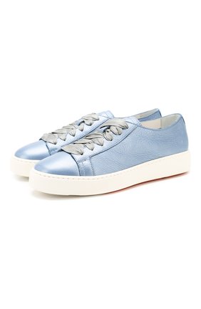 Женские кожаные кеды SANTONI голубого цвета по цене 28900 руб., арт. WBCE53853BARCFASZ21 | Фото 1 Женские кожаные кеды SANTONI голубого цвета, арт. WBCE53853BARCFASZ21 | Фото 1