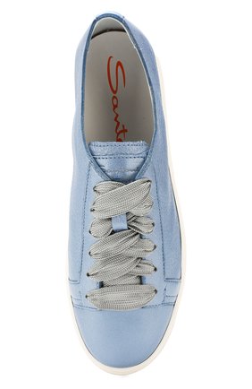 Женские голубые кожаные кеды SANTONI — купить за 28900 руб. в интернет ...