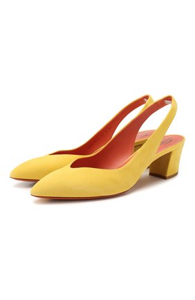 Женская замшевые туфли SANTONI желтого цвета по цене 34050 руб., арт. WDHC58660HI2RMGDL67 | Фото 1 Женская замшевые туфли SANTONI желтого цвета, арт. WDHC58660HI2RMGDL67 | Фото 1