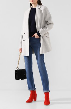 Женские замшевые ботильоны SANTONI красного цвета по цене 56500 руб., арт. WTEE58500HA2GMGDR50 | Фото 2 Женские замшевые ботильоны SANTONI красного цвета, арт. WTEE58500HA2GMGDR50 | Фото 2