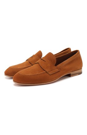 Женские замшевые пенни-лоферы SANTONI коричневого цвета по цене 36250 руб., арт. WUSM57616BI3SLCPC85 | Фото 1 Женские замшевые пенни-лоферы SANTONI коричневого цвета, арт. WUSM57616BI3SLCPC85 | Фото 1